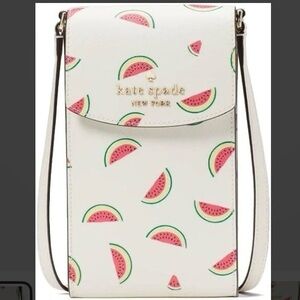 kate spade White Watermelon Print Crossbody Phone Bag